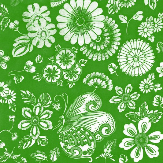 Butterflies & Flowers (Green)