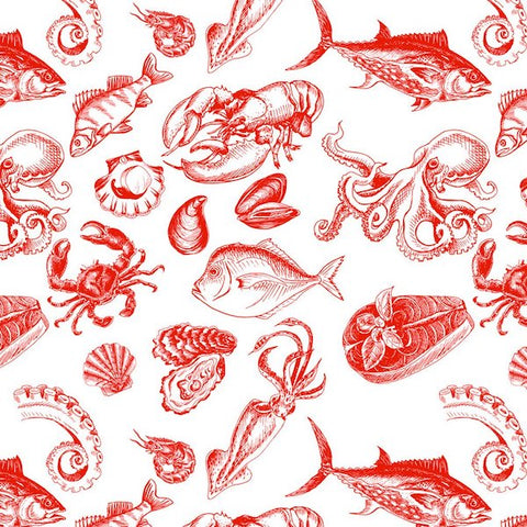 Crabs and Sea Creatures (Red)