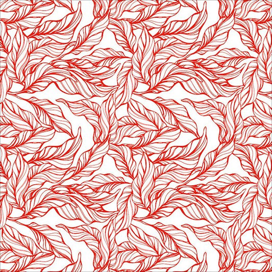 Tropical Leaves (Red)